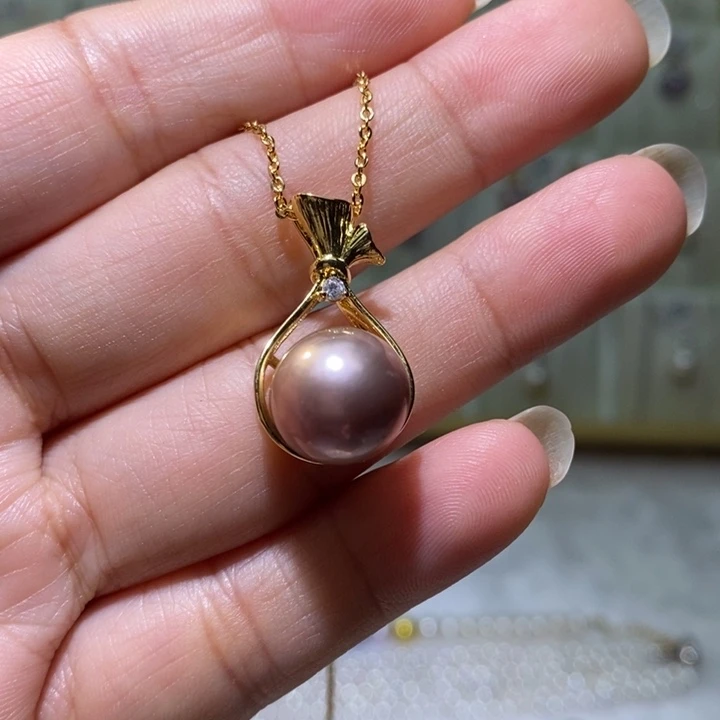 颈饰银S925镶嵌淡水珍珠