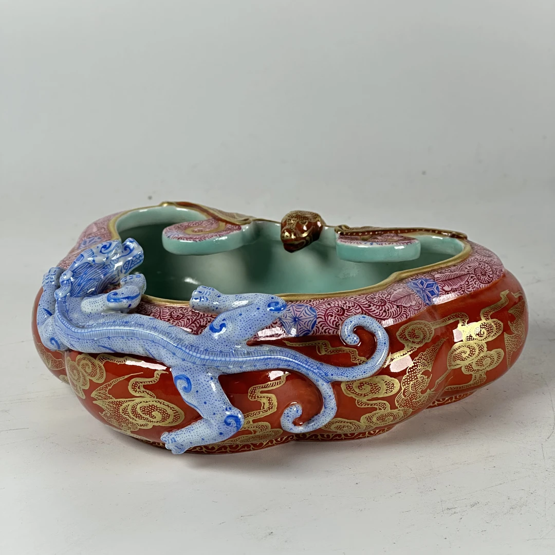 珐琅彩龙纹笔洗收藏鉴赏