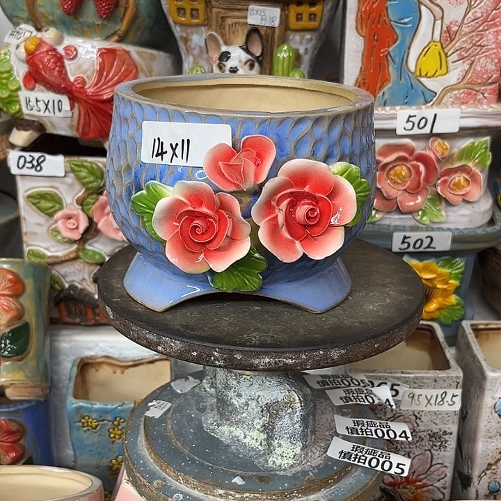 粗陶材质多肉花盆