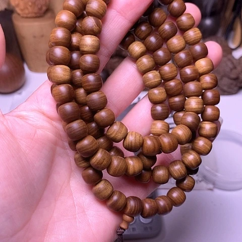 檀香木手串/手链檀香黑肉8/9/108横纹虎皮沉