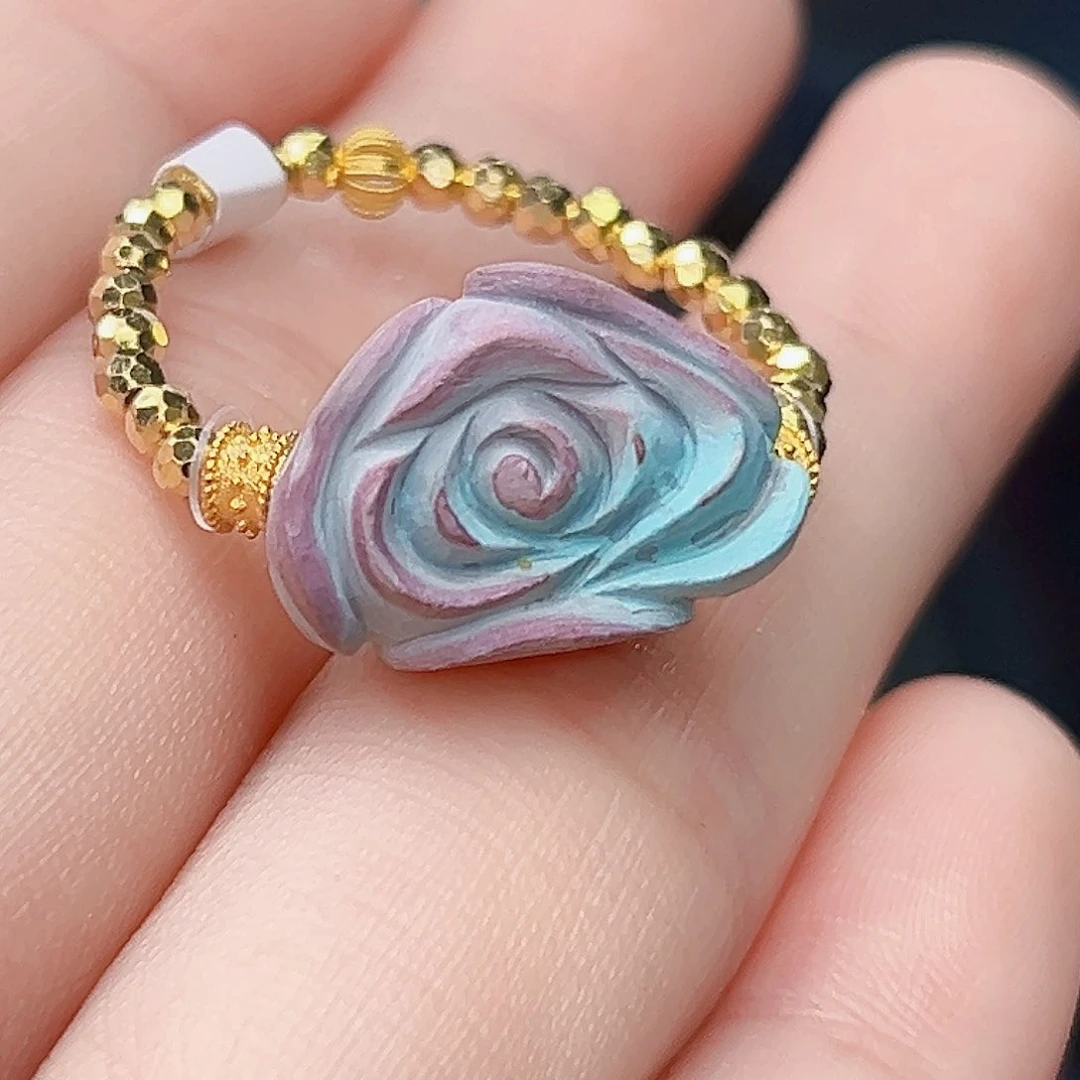 绿松石珠宝奇石18K金镶嵌