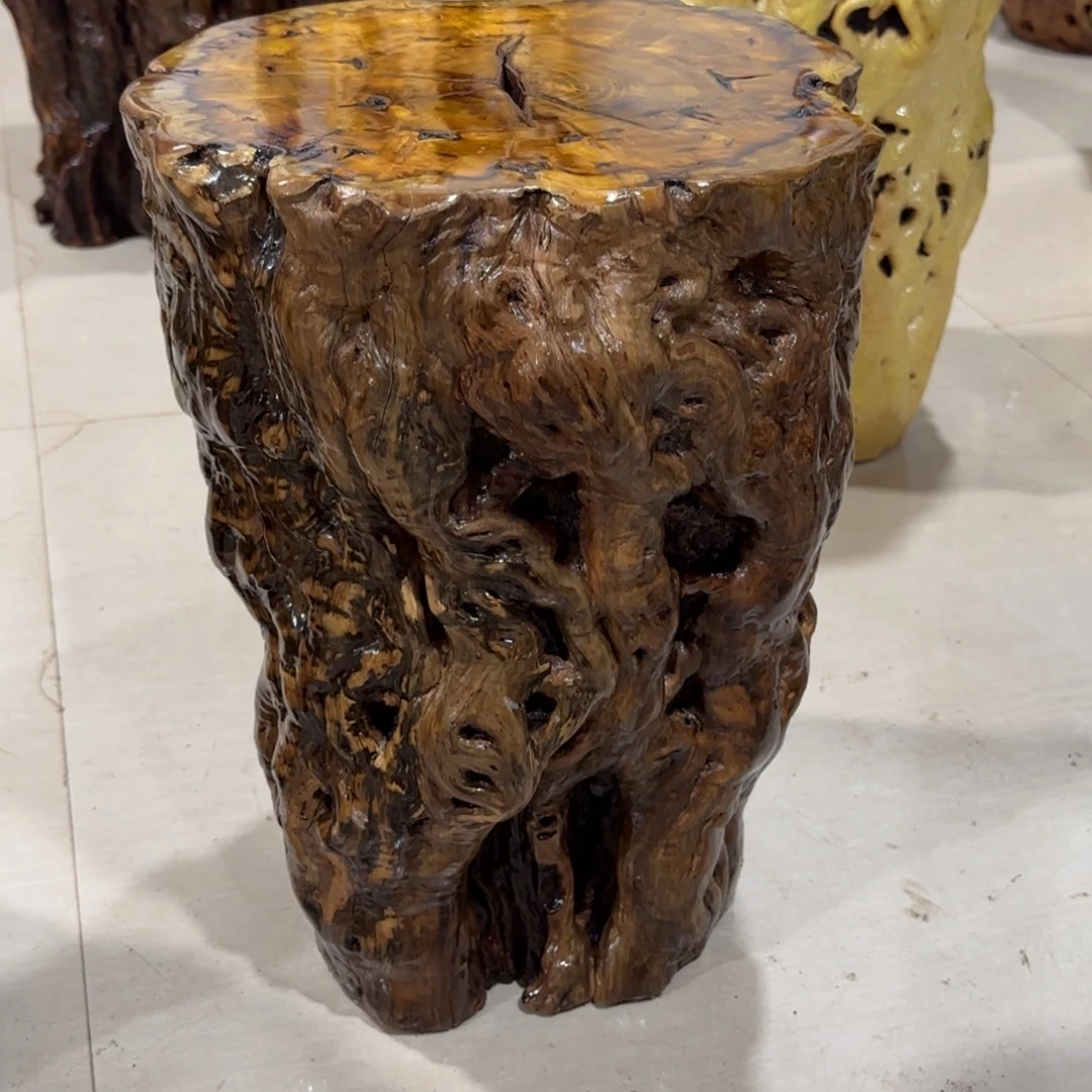 漏***余龙纹鸡心枣木手工艺品