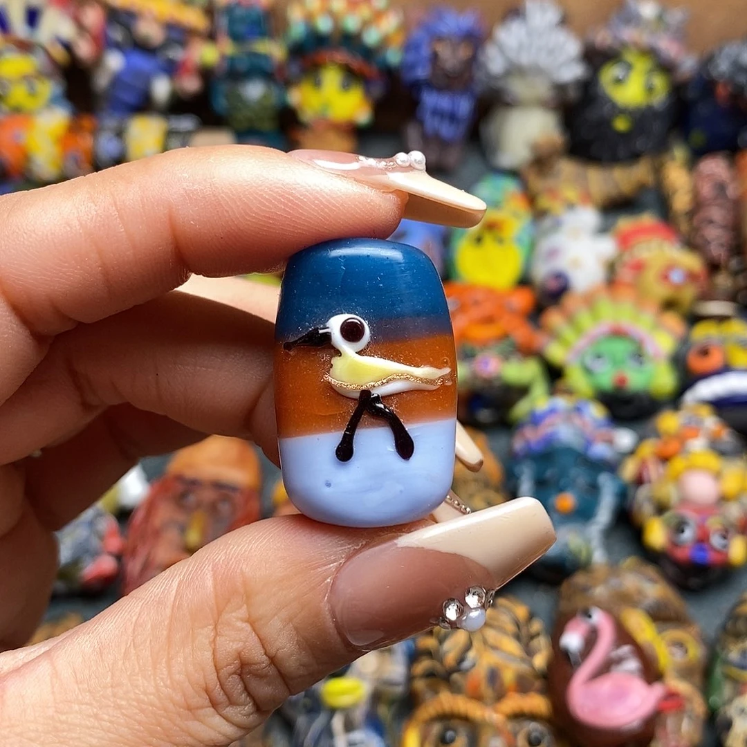 琉璃颈饰配件小鸟