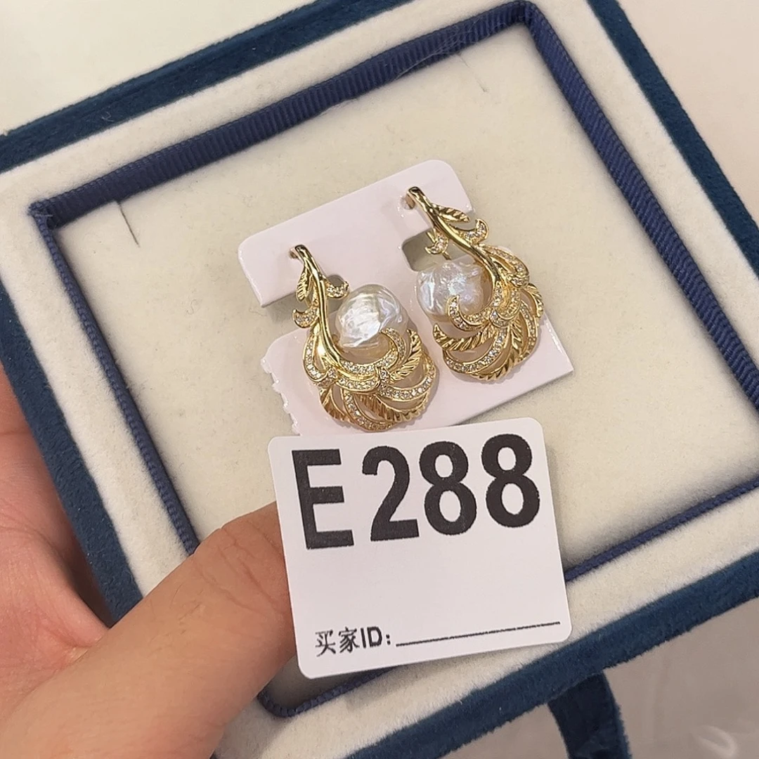 耳饰淡水珍珠银S925镶嵌