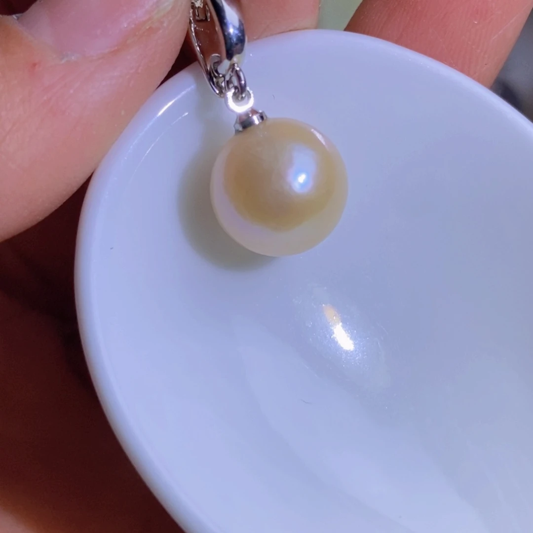 银S925镶嵌天然淡水珍珠淡水珍珠