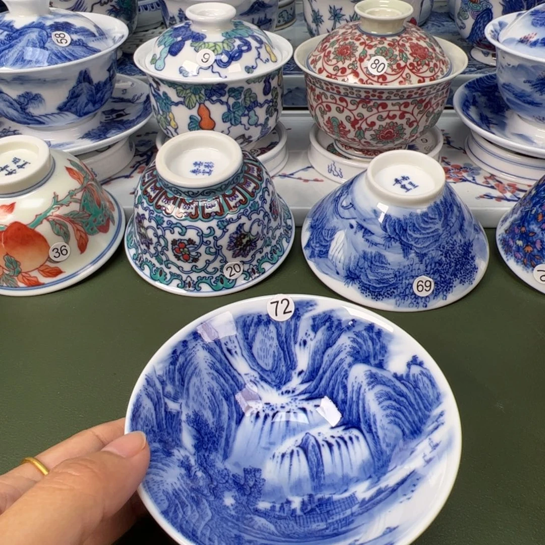 陶瓷景德镇纯手工纯手绘茶具木木72