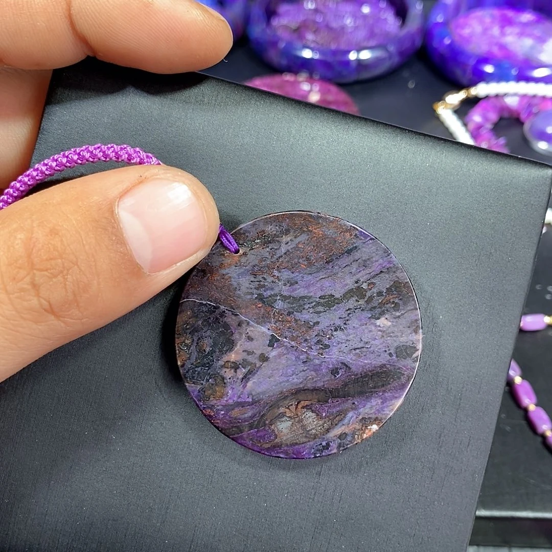 苏纪石（舒俱来）未镶嵌南非舒俱来圆牌