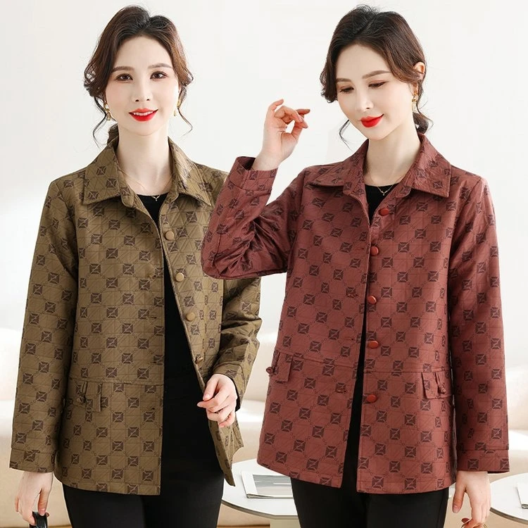 能穿到240斤的春秋新款加肥加大宽松舒适的洋气妈妈休闲外套！