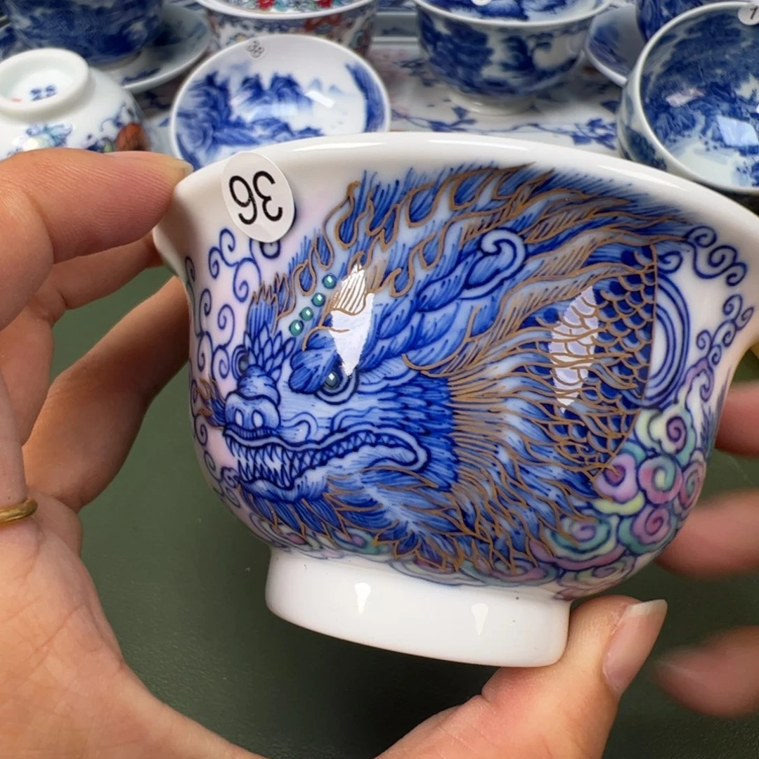 陶瓷景德镇纯手工纯手绘茶具木木36