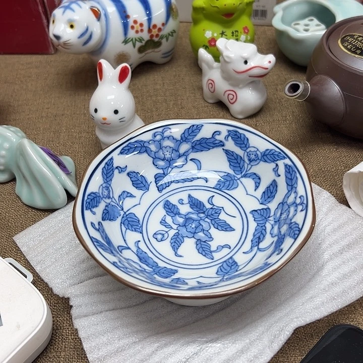 瓷片青花高脚钵有田