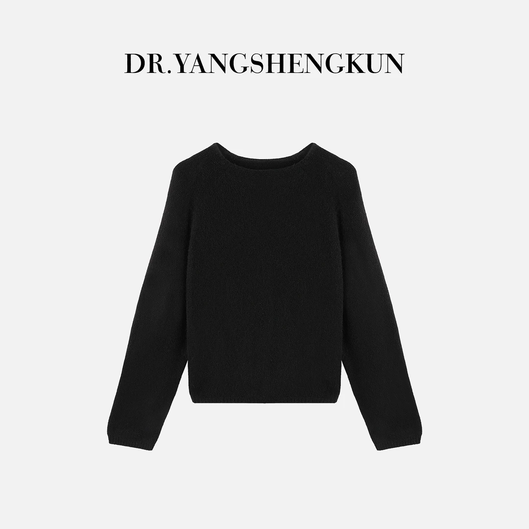 杨圣坤2025新品100%山羊绒简约纯色百搭套头长袖针织衫S82592314