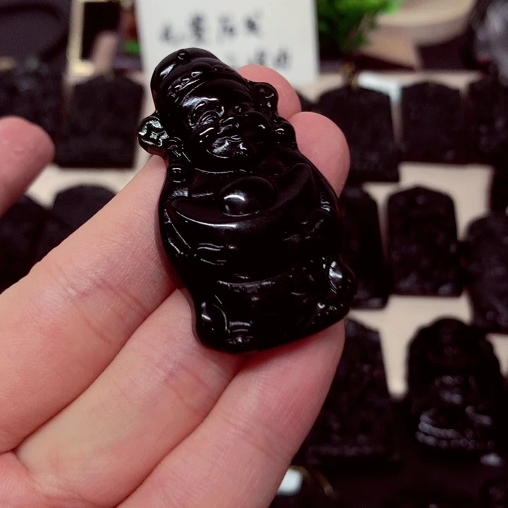 雪***山天然缅料a货钢琴黑特色题材挂件