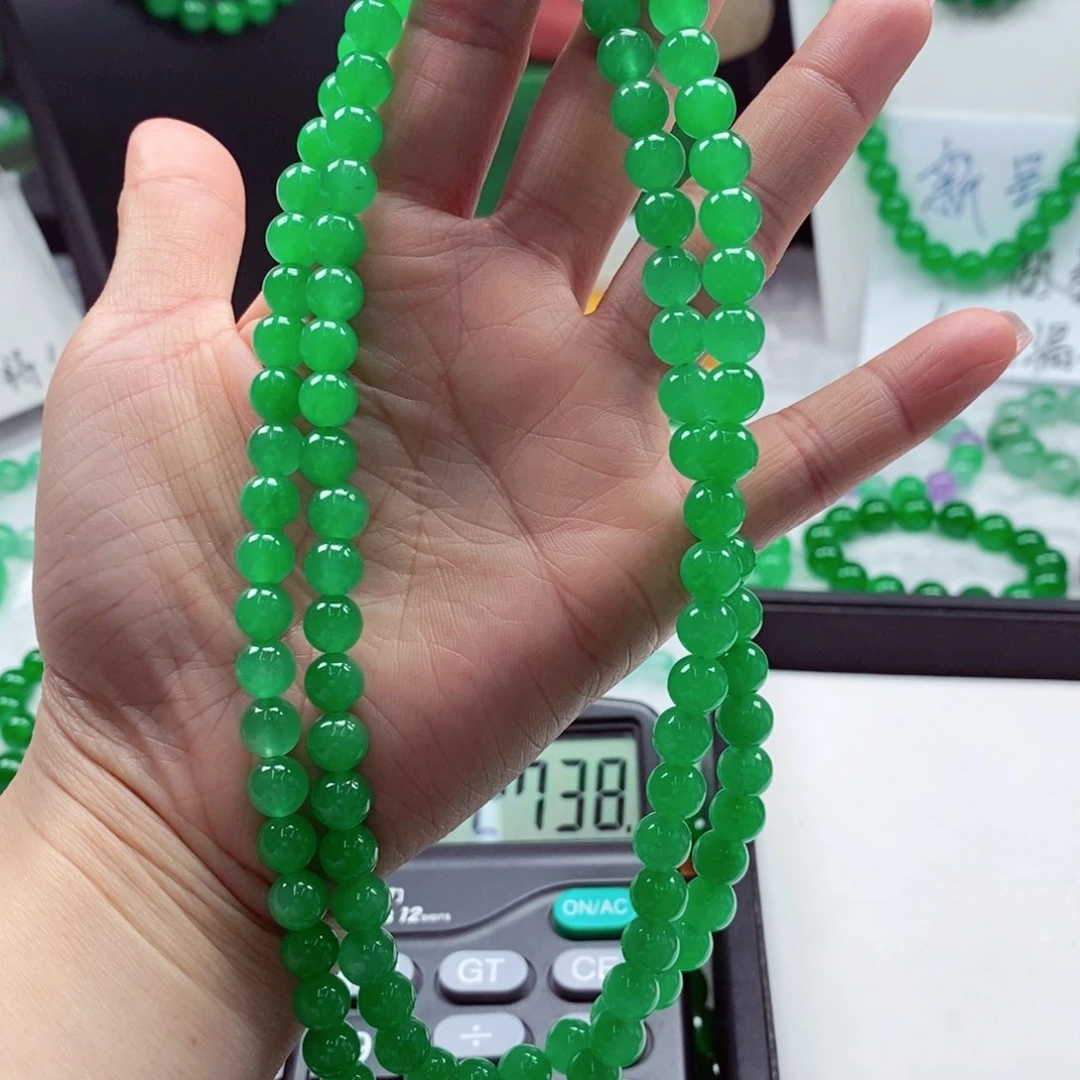 天然缅甸翡翠A国项链