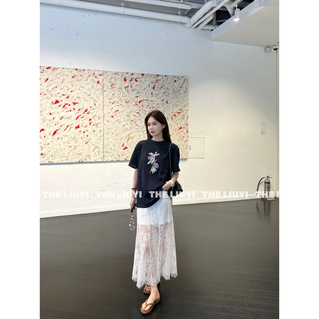 【LIUYI】私藏浪漫~夏季韩系纯欲蕾丝半身裙551610