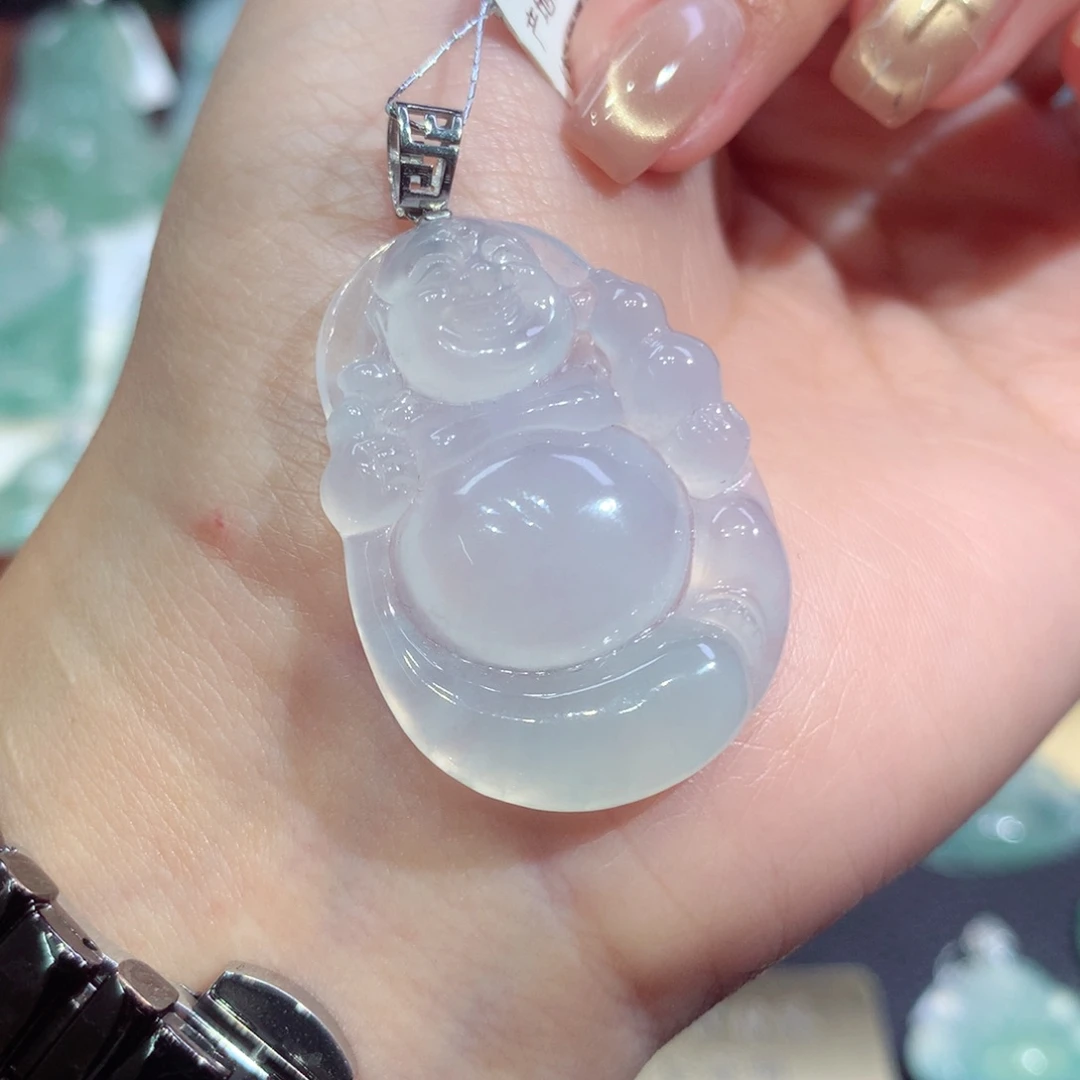 吊坠(不含链)18K金镶嵌翡翠