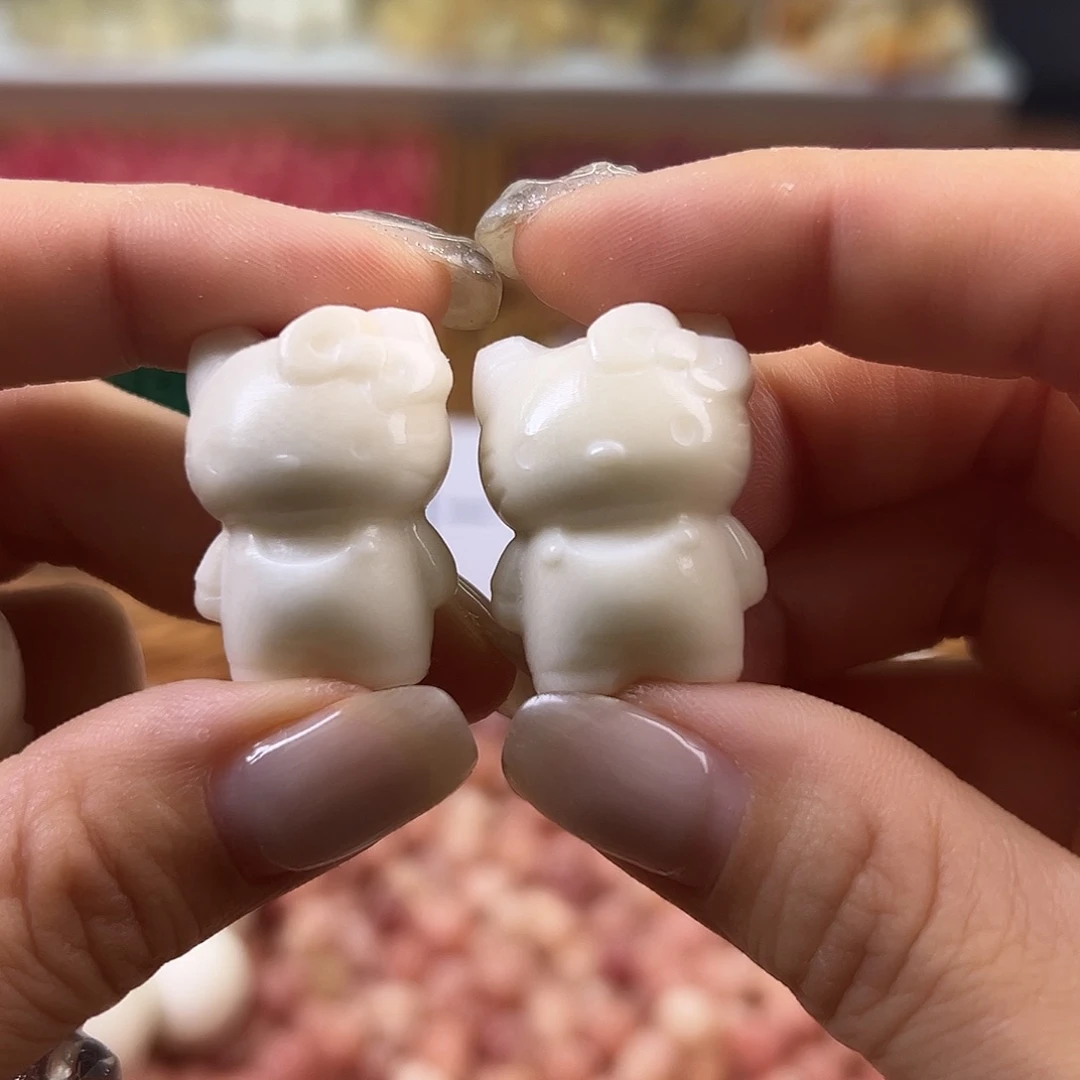 菩提根/象牙果手串瑕疵白kt全身4颗有裂卡29