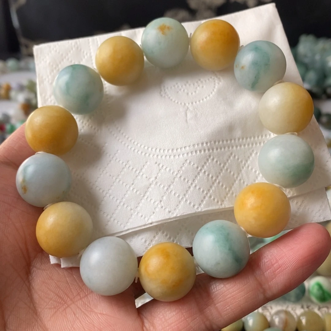 未镶嵌手串翡翠腾冲老料16+