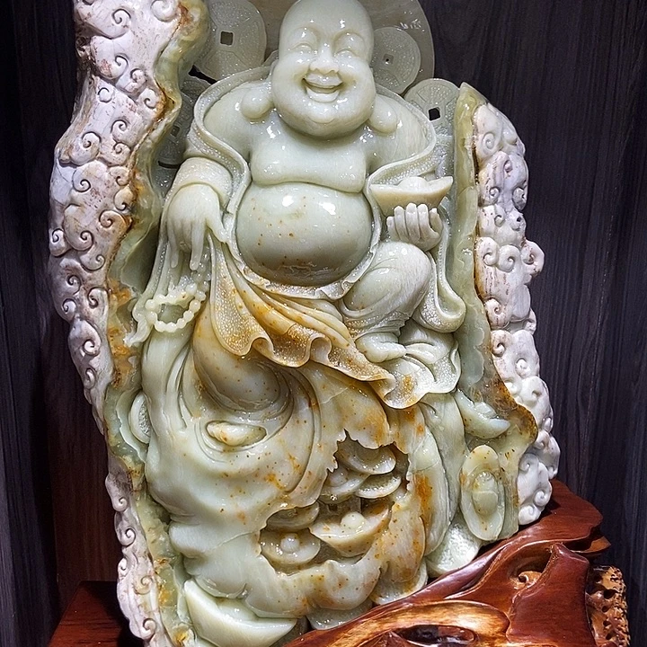 蛇纹石玉（覆膜）合金珠宝奇石