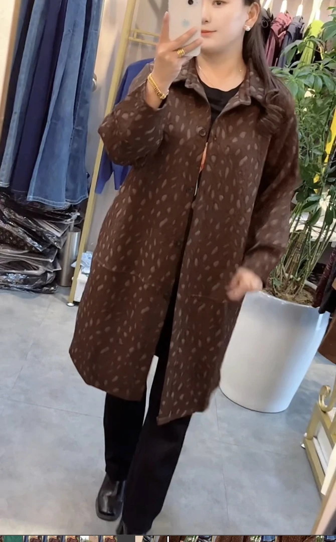 （时尚服装店）同款休闲宽松中长外套百搭款