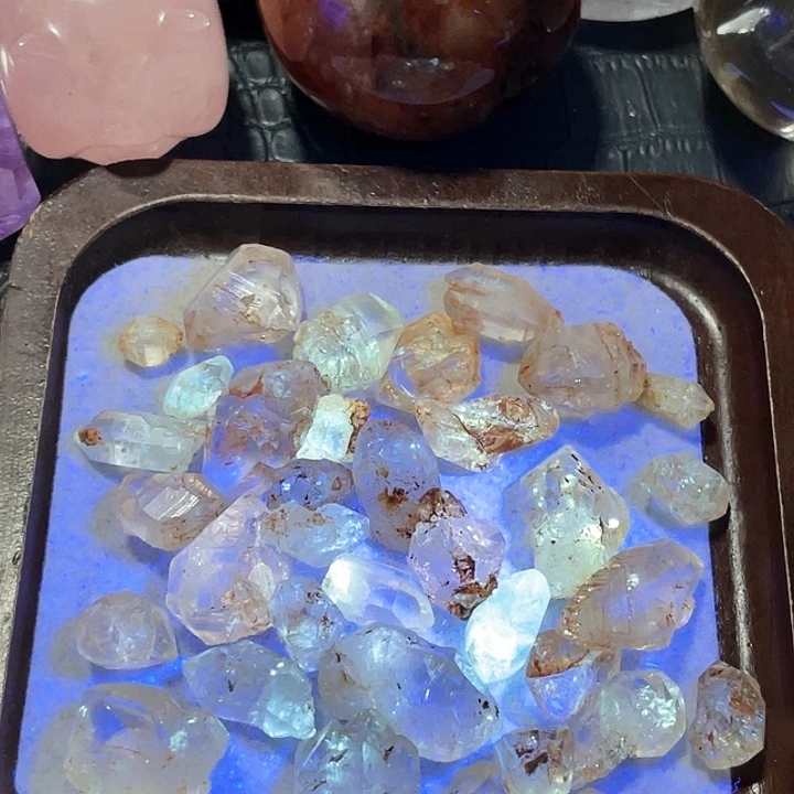 未镶嵌珠宝半成品水晶54油胆闪灵90g