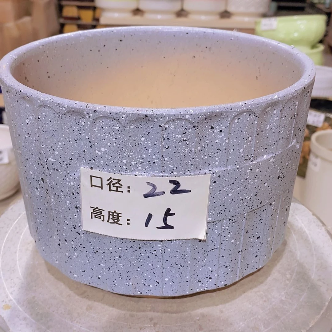 【闪购商品】陶瓷微瑕花盆-027-1个灰色