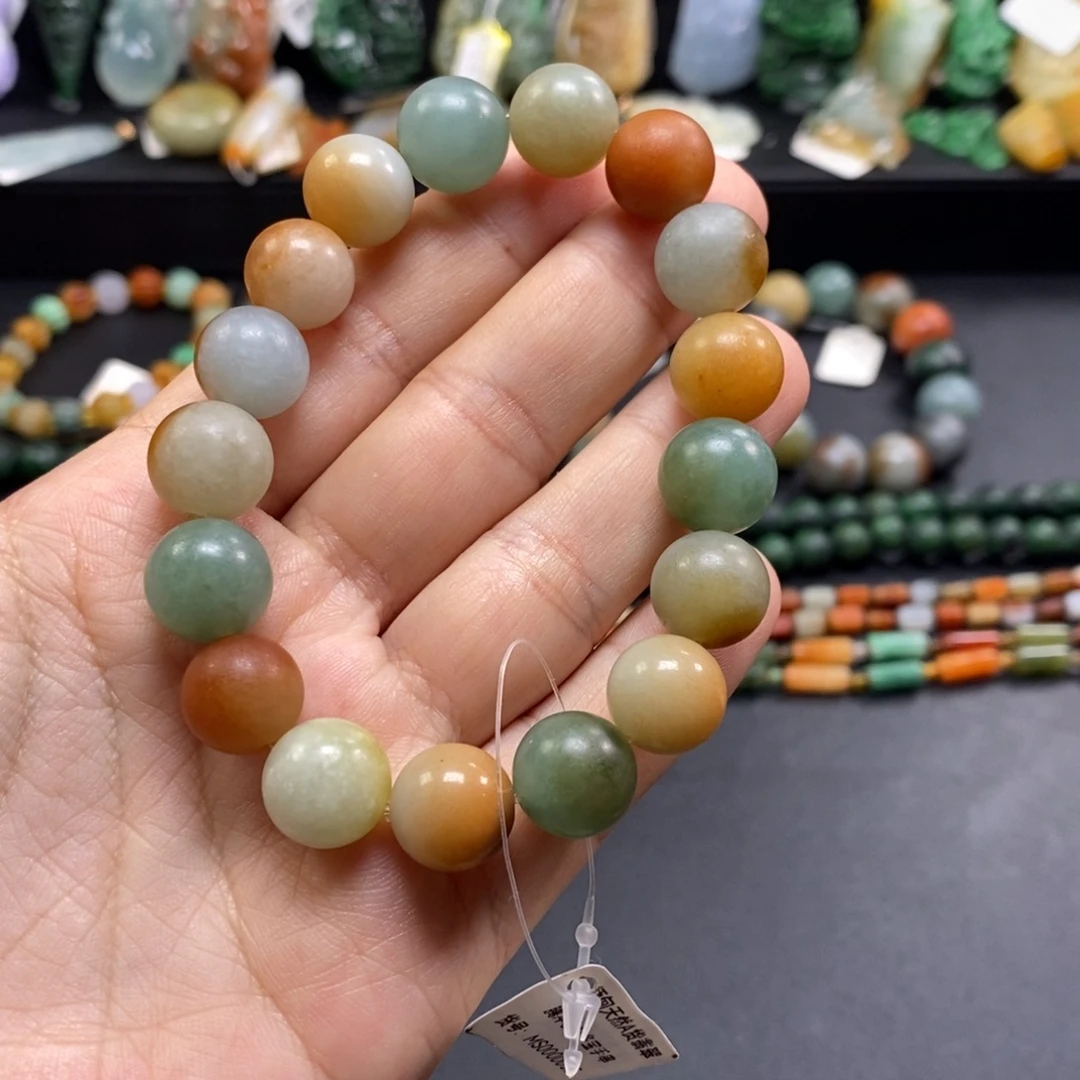 翡翠未镶嵌手串卡11*