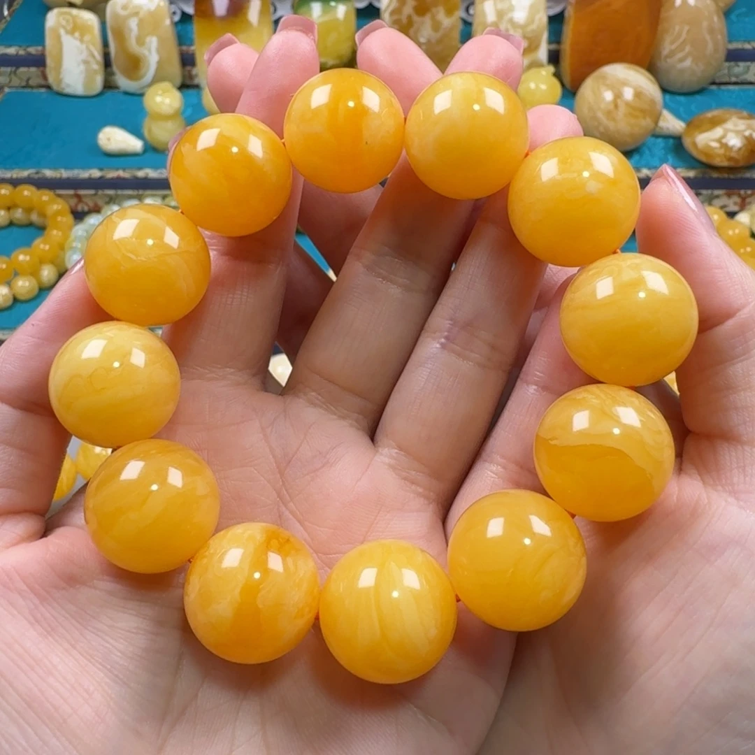 琥珀未镶嵌手链同料