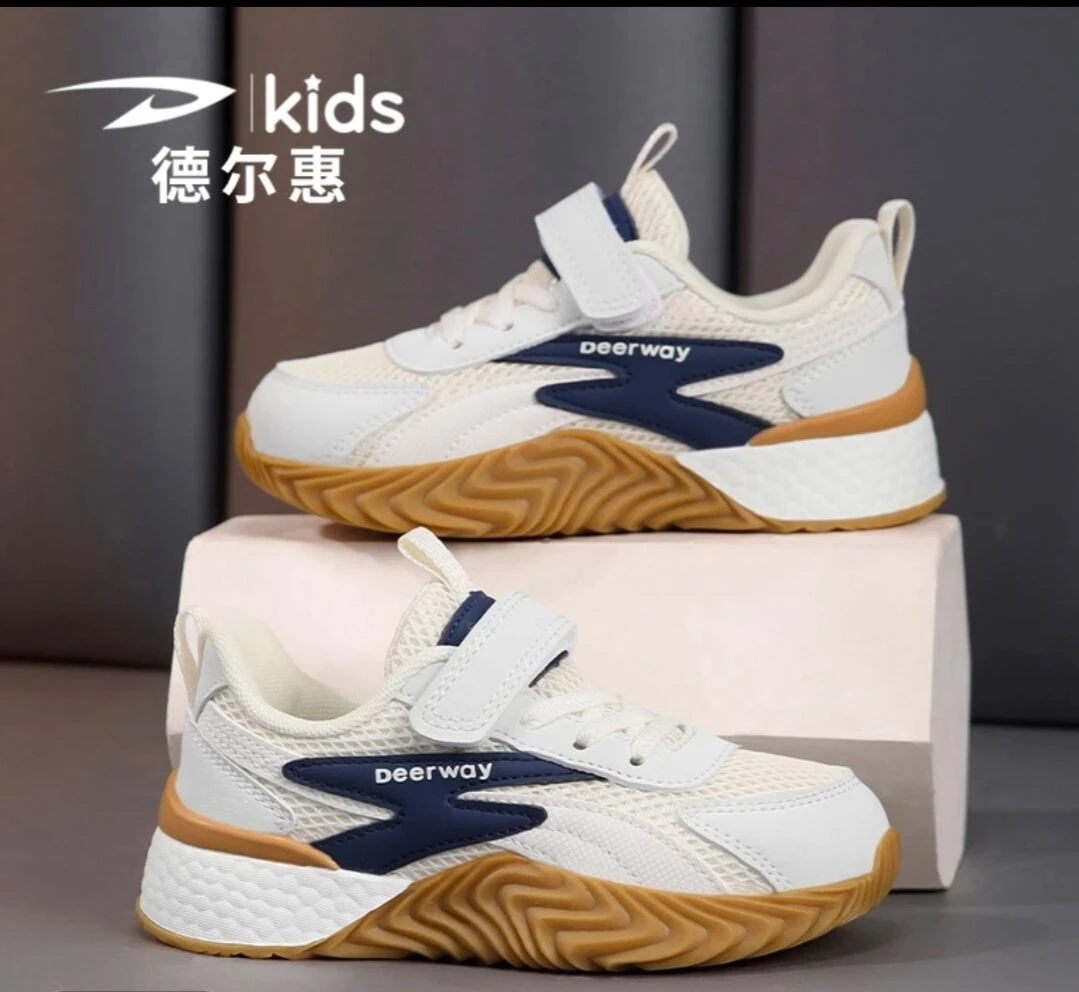 德尔惠2025秋季新款网面运动鞋透气软底阿甘男童鞋防滑休闲跑步鞋