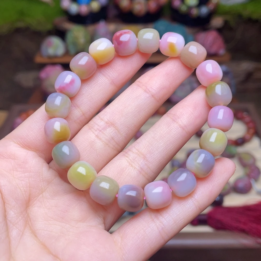 玛瑙/玉髓未镶嵌珠宝半成品盐源玛瑙老型串