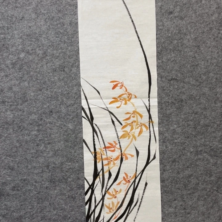 竖款大鱼书画艺术作品