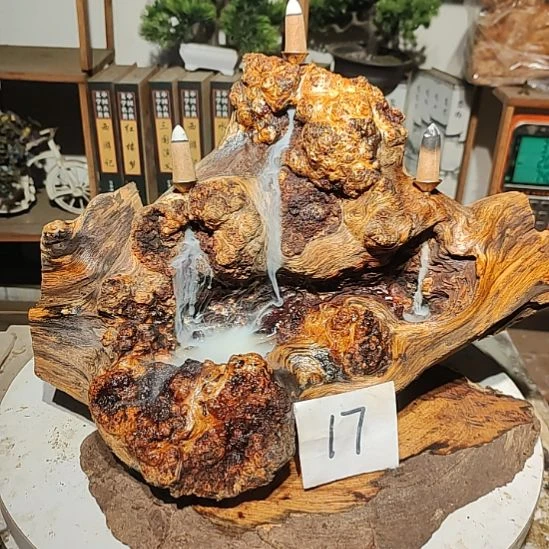 沈***馆泥塑17北沉香琥珀木天然造型山水