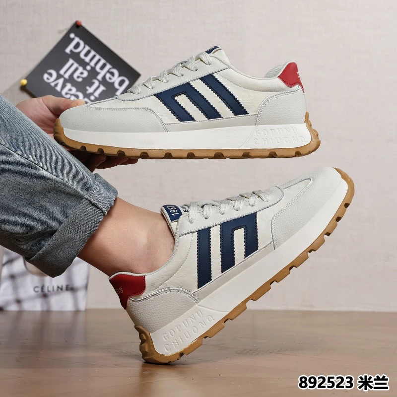 【爆款推举】四季款皮面高品质软底轻便时尚阿甘鞋百搭休闲运动鞋