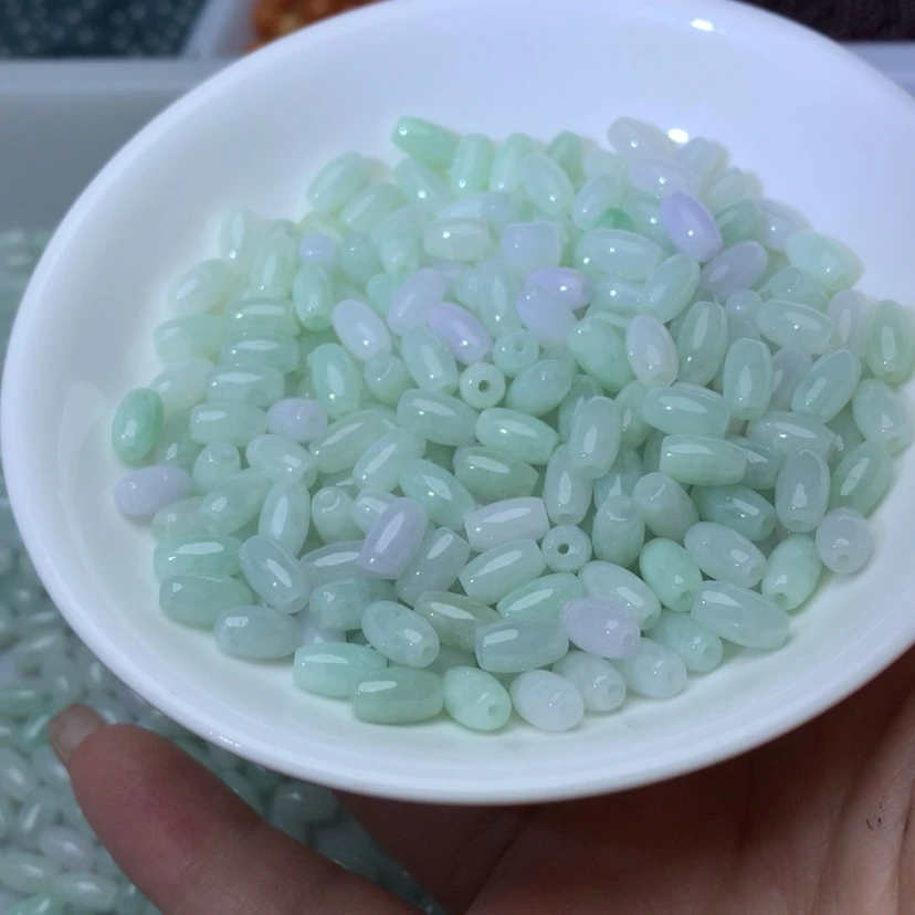 【闪购商品】未镶嵌手链翡翠卡5乘8冰米珠60颗