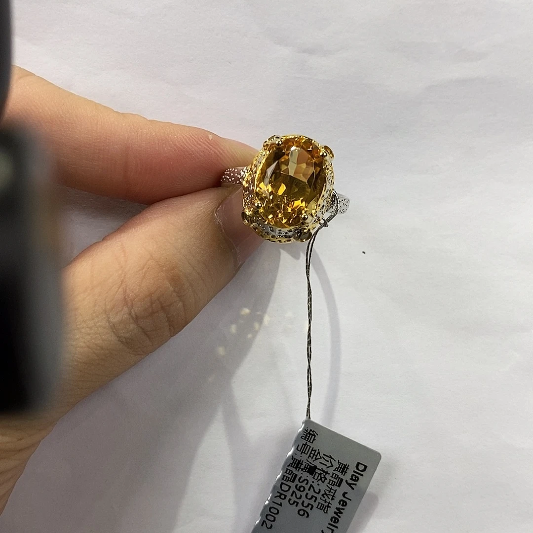 黄晶戒指未镶嵌多人