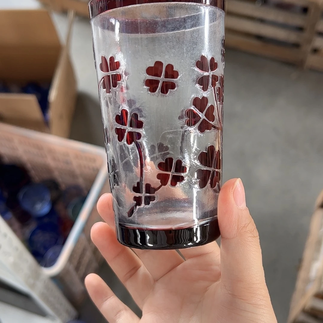 水晶玻璃高脚款微瑕一个