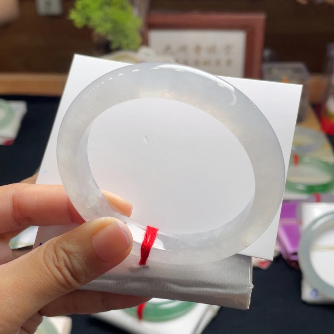 翡翠手镯未镶嵌52.8白月光