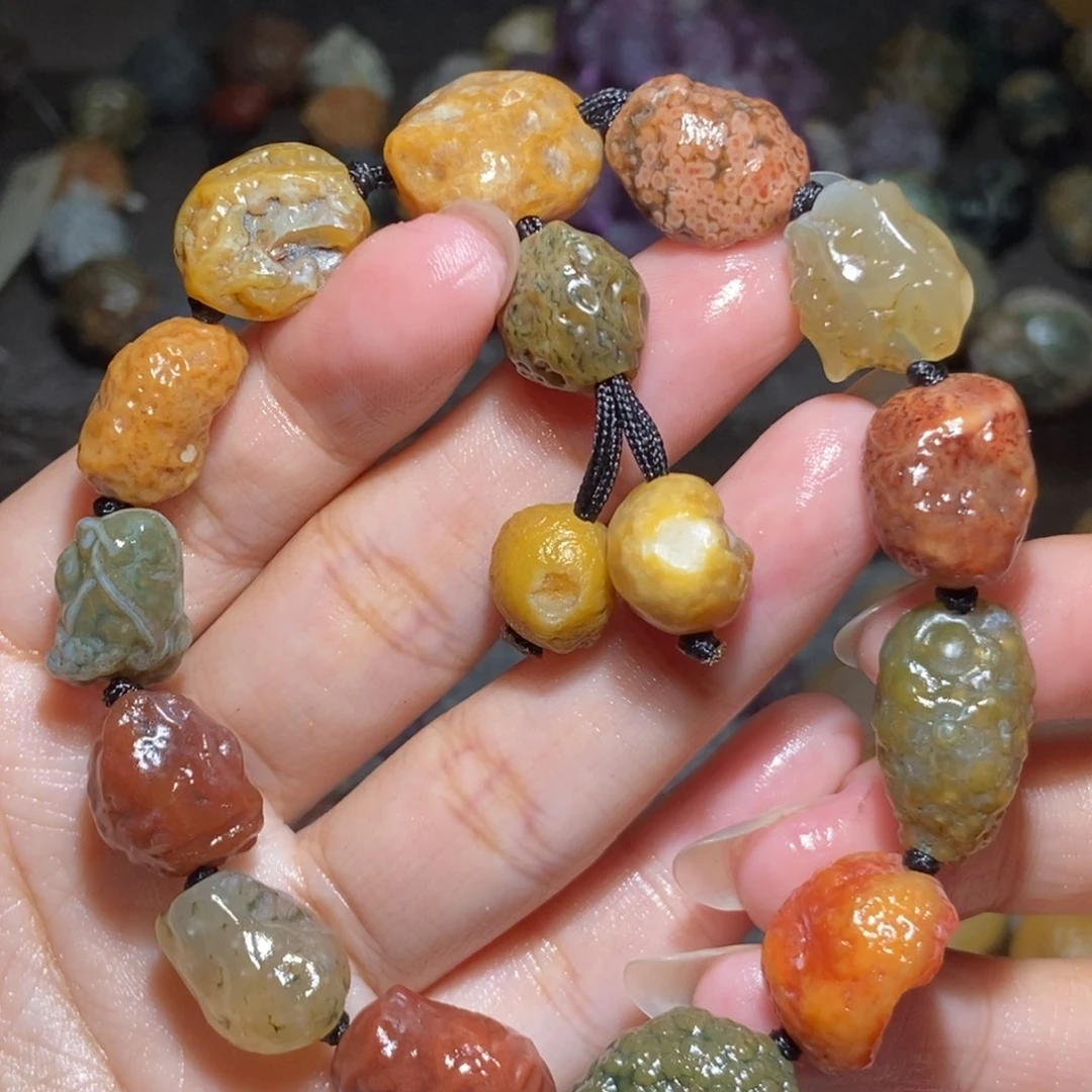 未镶嵌玛瑙/玉髓珠宝半成品