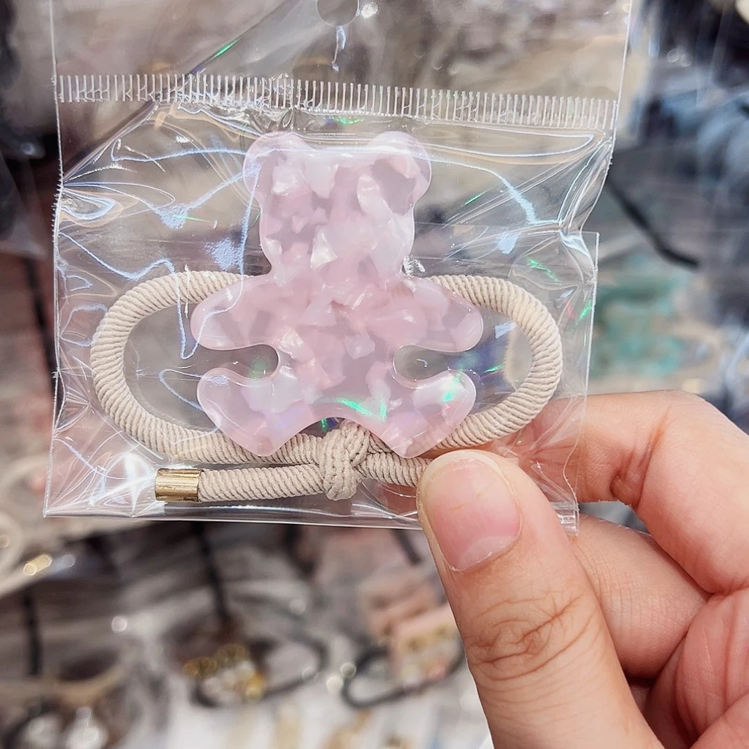 布艺非金属醋酸头绳一个