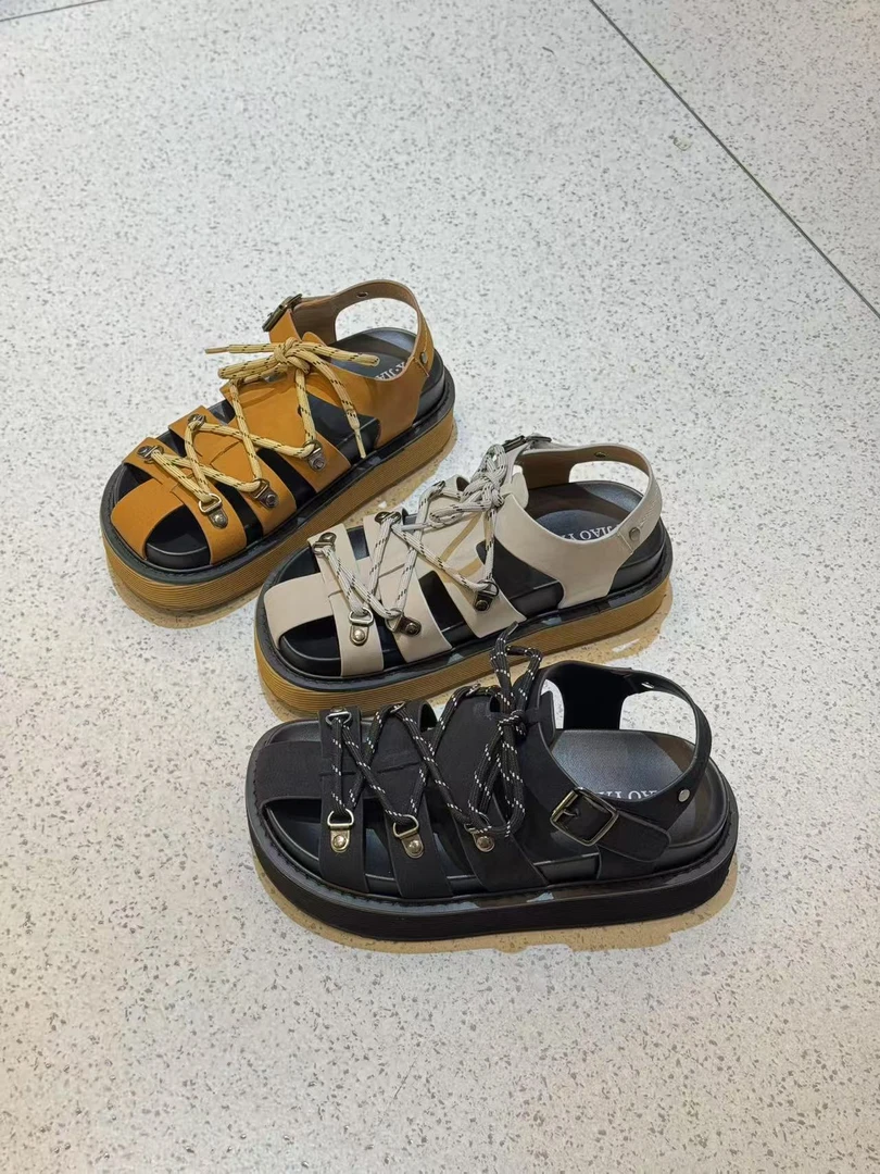 XIAOJIAOYA—618【凉鞋】“小众设计百搭休闲系带凉鞋”无