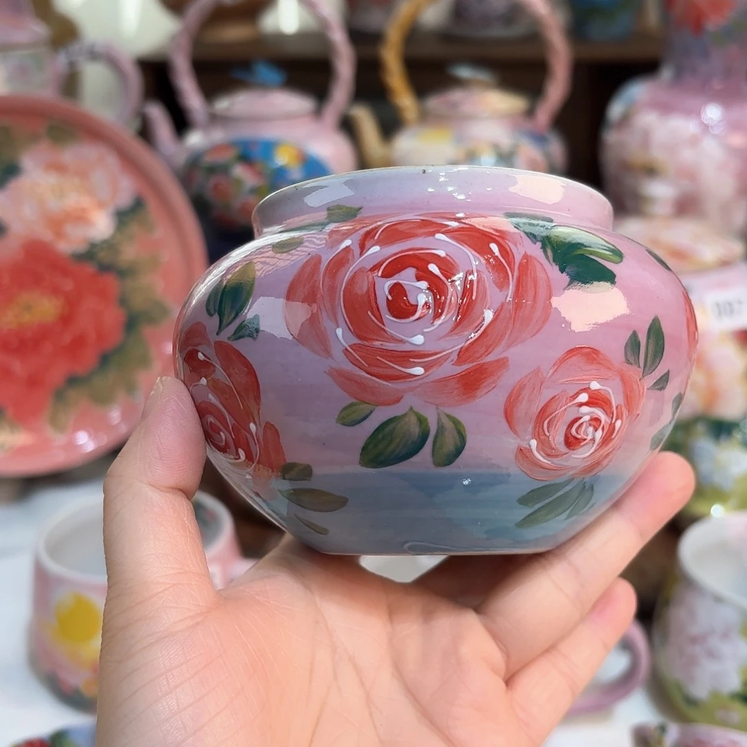 景德镇手绘高温釉下彩陶瓷茶具