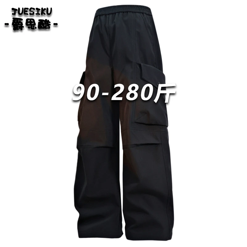 夏季男士大码工装裤潮流时尚休闲裤宽松百搭机能风显瘦直筒裤子