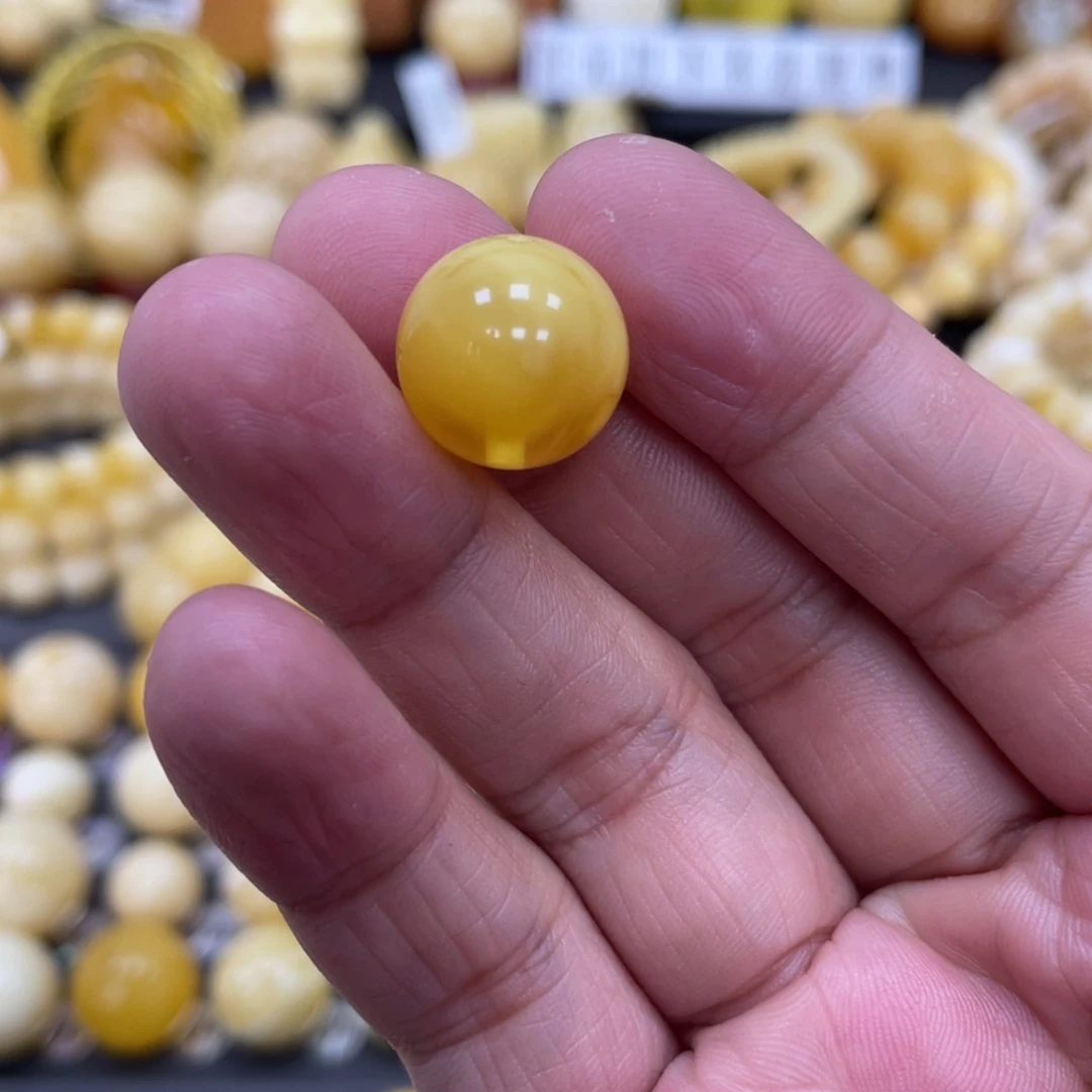 琥珀珠宝奇石未镶嵌14.4mm