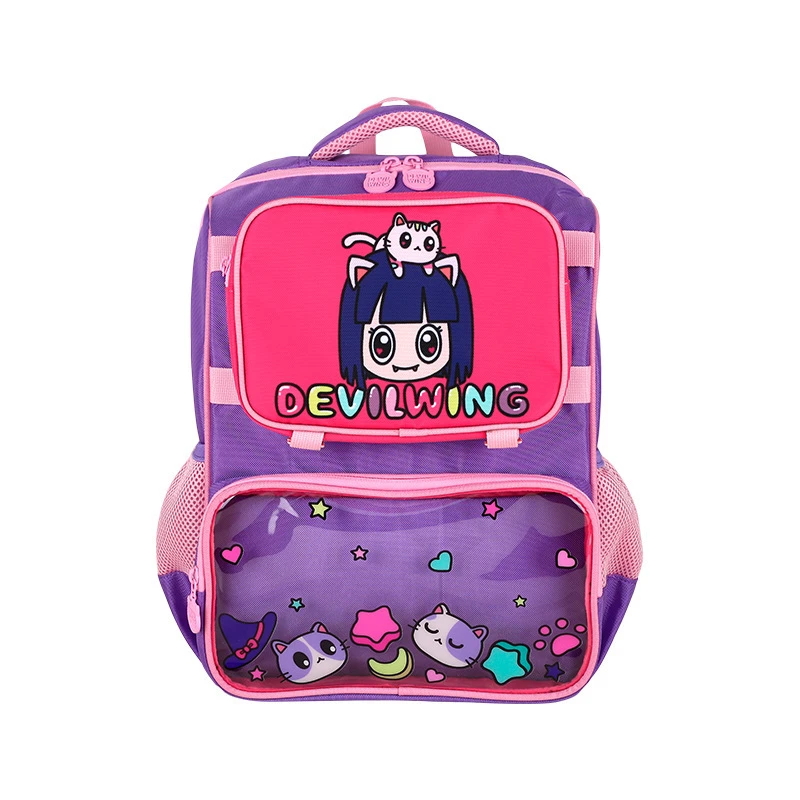 devilwing韩国小恶魔书包韩版趣味减负双肩轻小学生书1-6年级书包