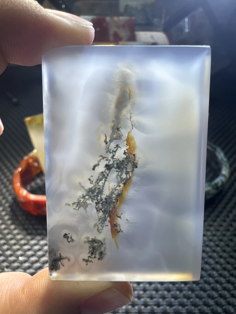 天然水草玛瑙无事牌40*60