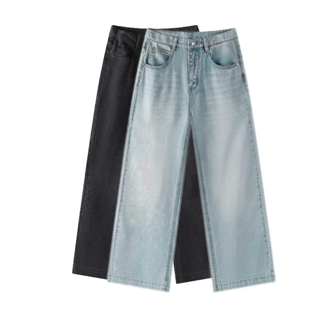 【裸感牛仔】兰精天丝LenzingAG莱赛尔直筒阔腿牛仔裤2025夏款