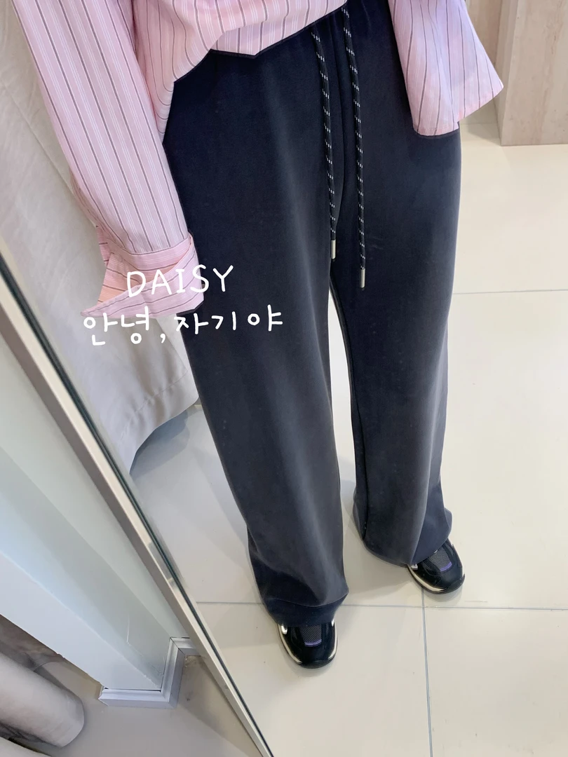 【DAISY】松紧腰直筒卫裤