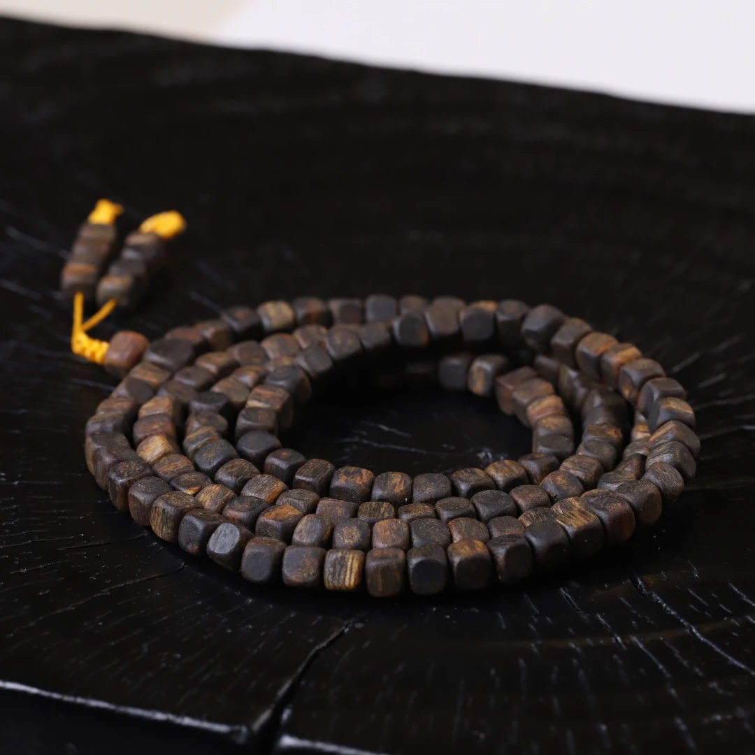 增香沉香木PT018海南沉香木方糖高油108长串