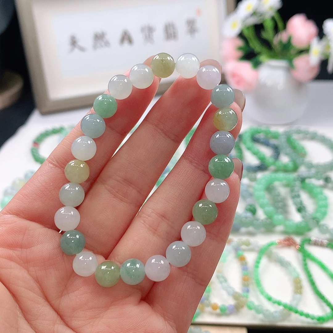 翡翠未镶嵌手链手链7.5mm