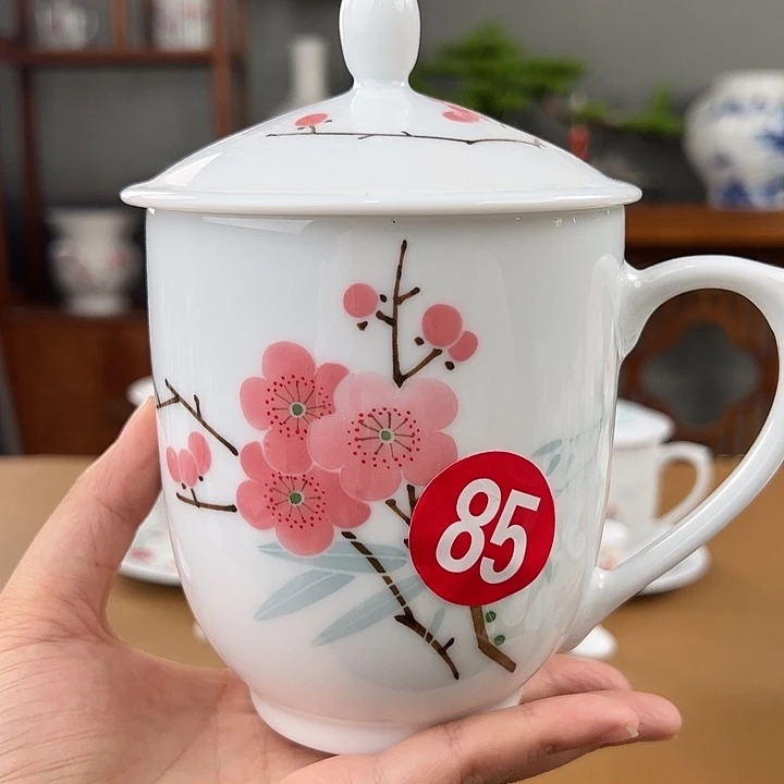 滑石子 红梅1号单杯，瑕疵把手开裂