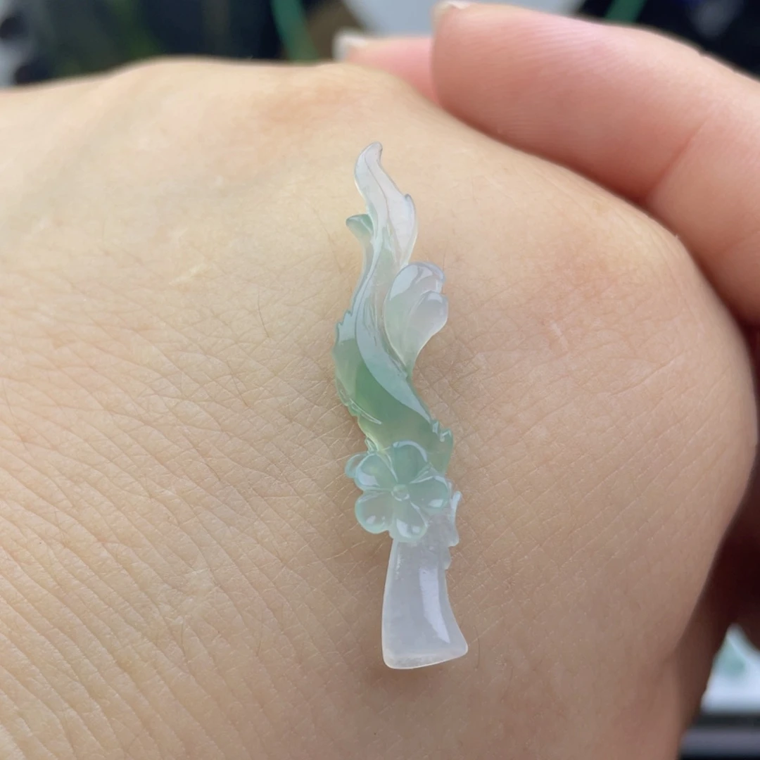 定制翡翠未镶嵌喜上眉梢